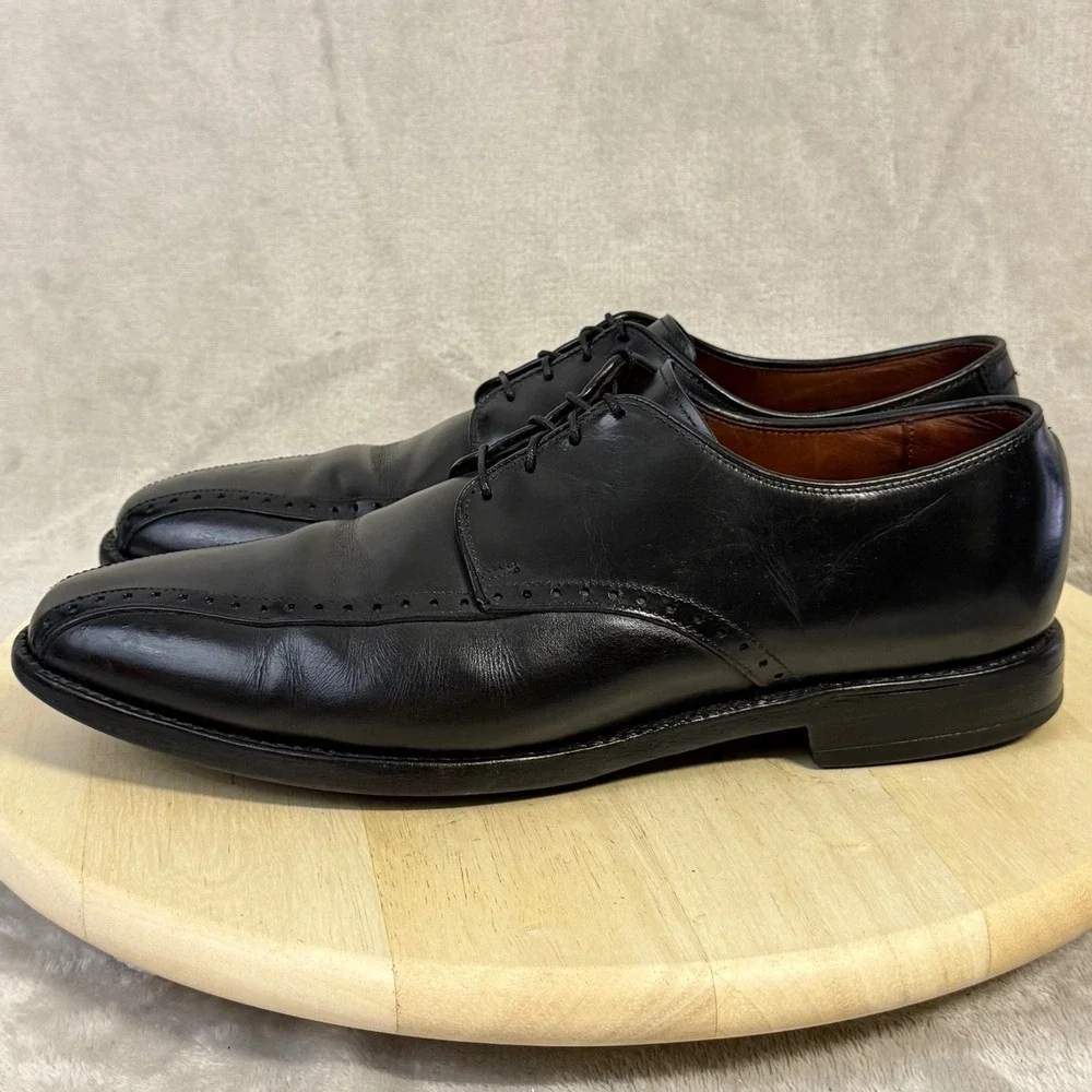 Allen Edmonds Wendell Black Leather Split Toe Derby Dress Shoes Mens 11 D 5708